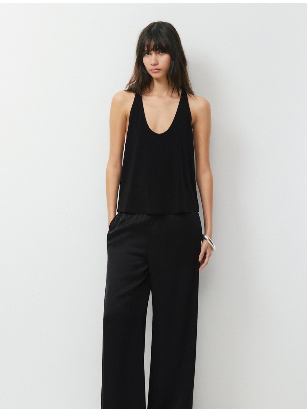 Aritzia Black Wide-Leg Jumpsuit with Tank Bodice